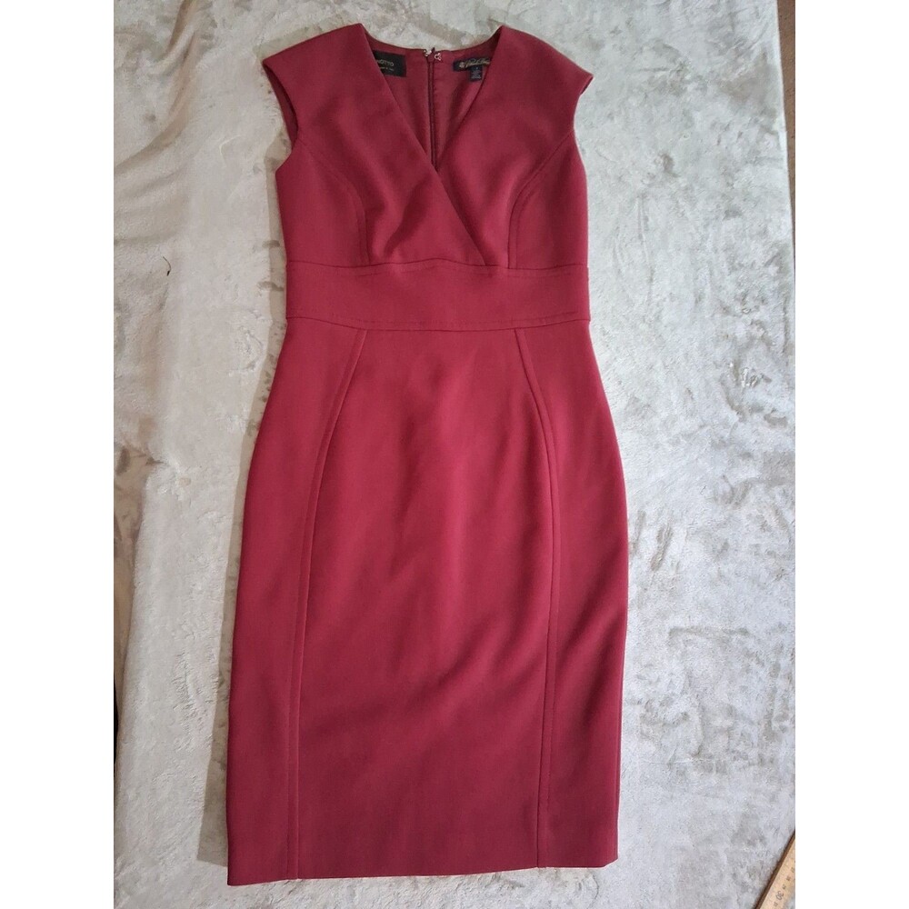 Brooks Brothers Bonotto Italian Wine Red Sheath Dress Size 2